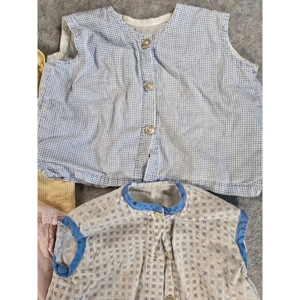Vintage 60s/70s Baby Clothes Lot 12pc Mixed Infant Outfits Pastel 0-12M Retro - Picture 9 of 16